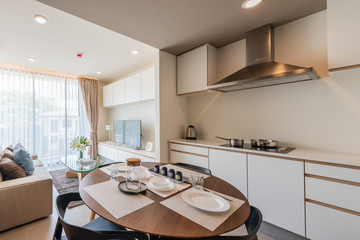 Modern, bright, clean, kitchen interior 