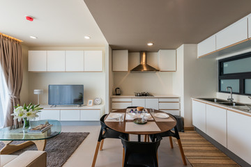 Modern, bright, clean, kitchen interior 