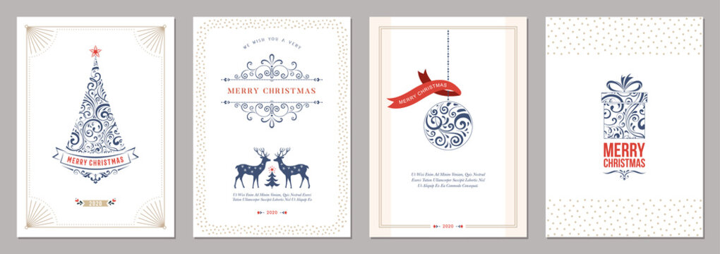 Merry Christmas and Happy Holidays cards