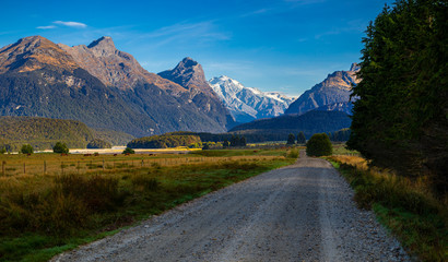 Remote Gravel Road, South Island, New Zealand