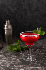 Strawberry cocktail Margarita. Strawberry daiquiri.