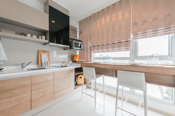 Modern, bright, clean, kitchen interior 