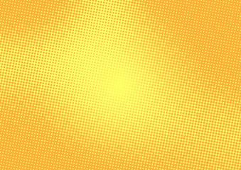 Yellow and orange pop art background with halftone dotted design in retro comic style, vector illustration eps10