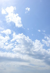 Hintergrund blauer Himmel mit Wolken - Schleierwolken - Wolkenbild
