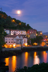 Fototapeta na wymiar Fishermen town of Pasaia next to Donostia-San Sebastian at the Basque Country.