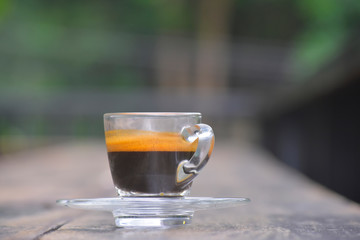  Black coffee is a hot coffee that can drink and get a taste of real coffee with a refreshing morning atmosphere.