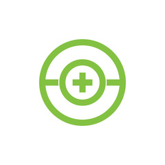 plus medical circle geometric line simple vector