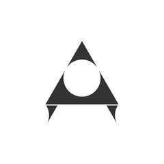 Fototapeta premium letter a triangle 3d paper logo vector
