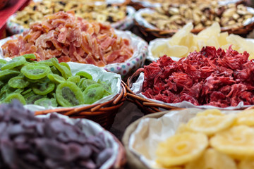 Colorful dried fruit