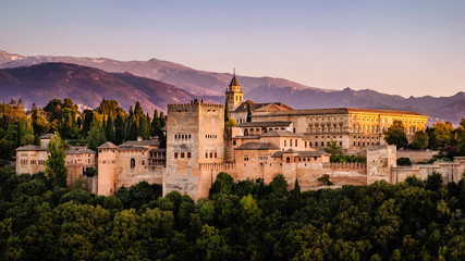 Alhambra Palaces Granada Spain - obrazy, fototapety, plakaty