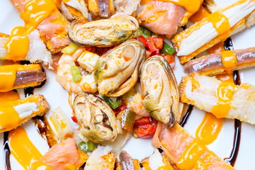 Seafood Tapas Closeup