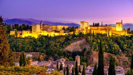 The Alhambra in Granada Spain - obrazy, fototapety, plakaty
