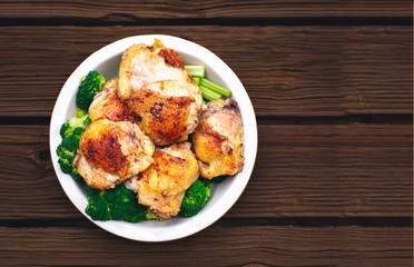 Top View Chicken and Vegetables
