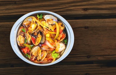 Top View of Clam Medley