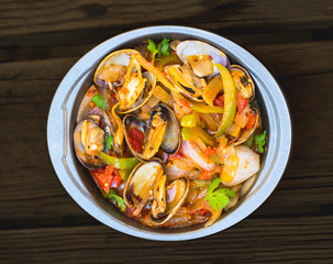 Top View of Clam Medley