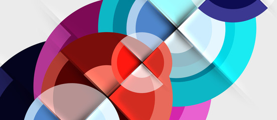 Fototapeta premium Geometric design abstract background - circles