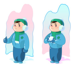 Children in winter (boy)