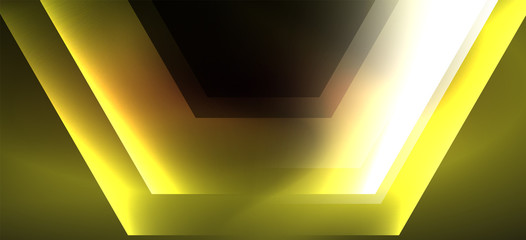 Neon shiny color lines background. Abstract colorful web template Geometric modern technology concept.