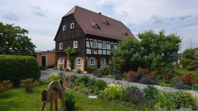 Typical view of old buildings in the Oberlausitz region