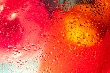 Abstract stains and drops on the whole frame. Horizontal frame