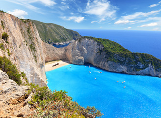 Fototapeta premium Navagio Beach on Zakynthos Island in Greece