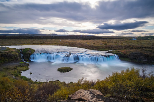 Vatnsleysufoss or Faxi waterfall (Faxafoss), Iceland