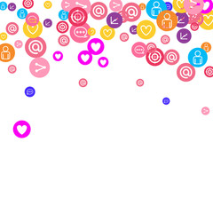 Social media marketing, Communication concept.