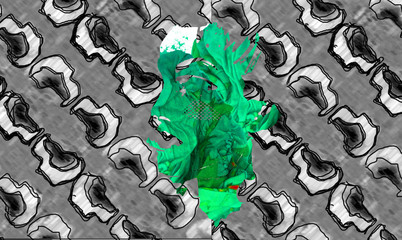 abstract background with profile