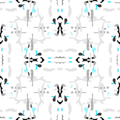 Ikat, Tie Dye. Batik, Hand Drawn Ornament. 