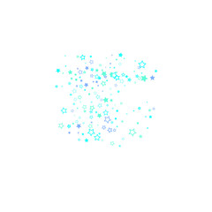 Blue, cyan, turquoise glitter stars confetti