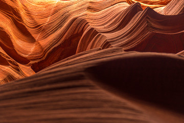 Obraz premium Lower Antelope Canyon - famous sandstone formations in Page, Arizona, USA