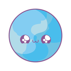 world planet earth kawaii style