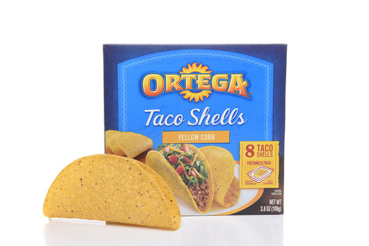 Ortega IRVINE, CALIFORNIA - AUGUST 21, 2017:  Ortega Taco Shells. Ortega makes a complete line of Mexican cuisine products. Shells