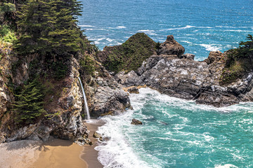 Beautiful McWay Falls on the coast of Big Sur, California, USA