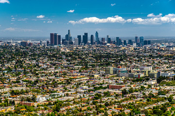 View of Los Angeles skyline, California, USA