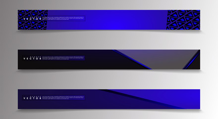 Vector banners with light blue backgrounds suitable for advertising and so on. technology design. eps 10