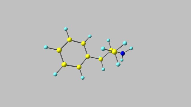 Dexamfetamine molecule - stimulant drug