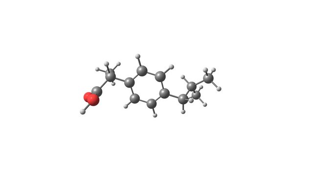 Ibuprofen Molecule - Medication Of The Nonsteroidal Anti-inflammatory Drug Class