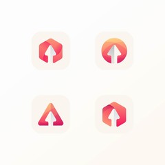 arrow logo icon set