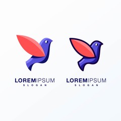 Fototapeta premium bird logo set