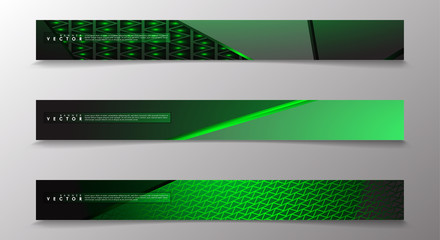 Vector banners with light green backgrounds suitable for advertising and so on. technology design. eps 10