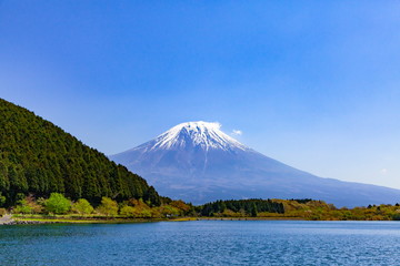 富士山、静岡県富士宮市田貫湖にて