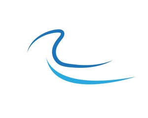 Water Wave Icon Logo Template