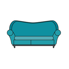 confortable sofa livingroom equipment icon