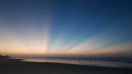 sunset over lake