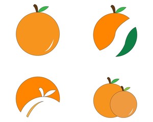 Orange logo design. Vector illustration