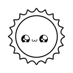 cute hot sun kawaii style