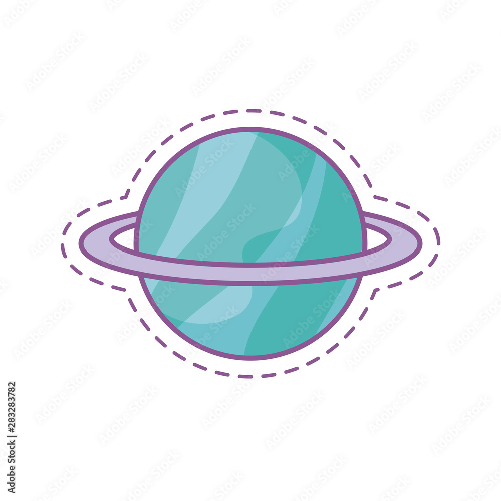 Canvas Prints patch of saturn planet applique