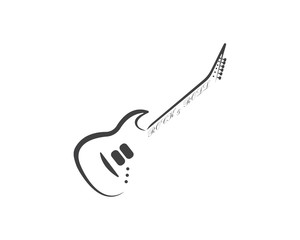 Guitar logo vector template