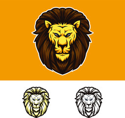 Lion Head Mascot Logo